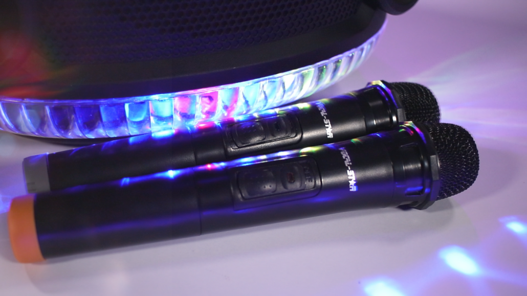 Vocal-Star VS-275 draagbare karaokemachine, met Bluetooth, 2 draadloze  microfoons, 60 W luidsprekers, lichteffecten, zangopname, oplaadbaar :  : Instruments de musique