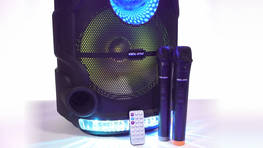 Party Light & Sound - Microphone Karaoké KAMIC-STAR - Haut-parleur  Bluetooth et changeur de voix, Lecteur de micro SD 4 effets sonores - Adulte/Enfant  - Microphone - Rue du Commerce