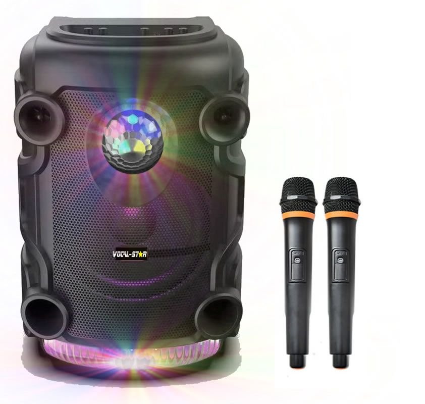 Starument Karaoke Machine USB AUX & 2 Wireless Microphone Disco Ball
