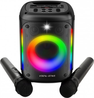 Vocal-Star VS-275BT Portable Karaoke Machine With Bluetooth & 2 Wireless Microphones image