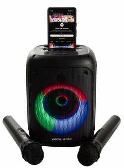 Vocal-Star VS-275BT Portable Karaoke Machine With Bluetooth & 2 Wireless Microphones image