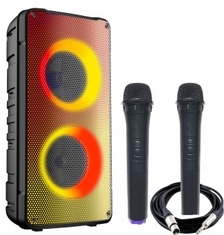 Vocal-Star VS-335BT Portable Karaoke Machine With Bluetooth & 2 Microphones image