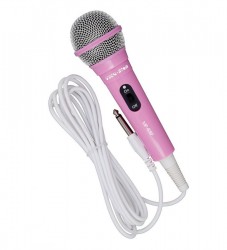 Vocal-Star MP-408 Pink Wired Karaoke Microphone "2 For The Price of One" image