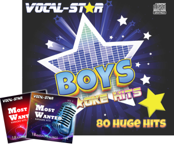 Vocal-Star Boys Karaoke CDG Disc Set, Including 80 Songs - Plus 36 Free Songs image