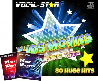 Vocal-Star Kids Movies Karoke CDG Disc Set Including 80 Songs - Plus 36 Free Songs image