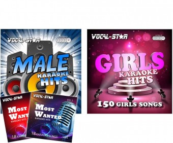 Vocal-Star Male and Girls Karaoke Hits Disc Bundle 300 Songs 16 CDG Discs  - Plus 36 Free Songs image