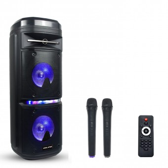 Vocal-Star VS-P180 Portable Bluetooth MP3 Karaoke Machine With light effect & 2 wireless microphones image