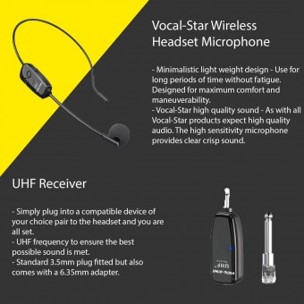 Wireless vocal microphone discount headset