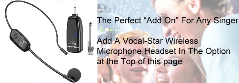 Vocal-Star VS-275BT Portable Karaoke Machine With Bluetooth & 2